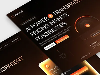 Aivora AI - AI SaaS Website Pricing Section ai ai saas website design artificial intelligence best app design landing page minimalist pricing section product design saas landing page saas pricing design saas website saas website design ui ux visual identity web design web ui website website design