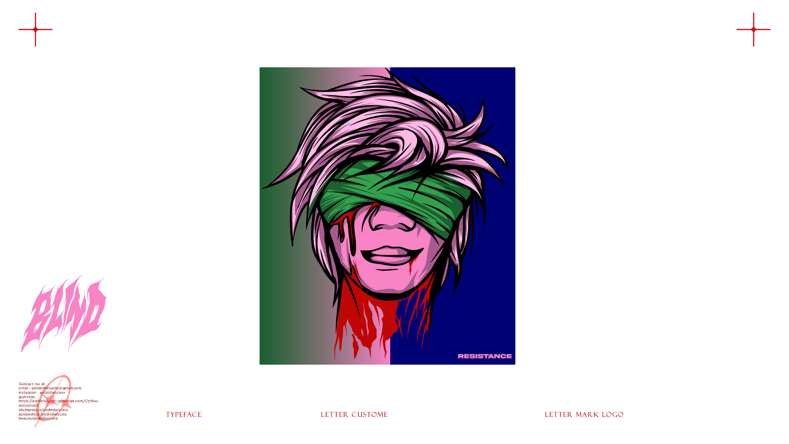 FREE DOWNLOAD BLIND DEMOCRACY blind bravepink democracy goverment herogreen illustration indonesia justice politics resistance resistanceblue