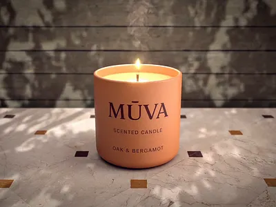 MUVA - Scented Candle 3d animation desigh motion design motion graphics product render