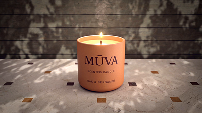 MUVA - Scented Candle 3d animation desigh motion design motion graphics product render