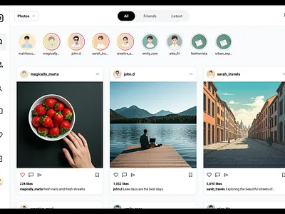 Instagram Apple iPad App Mockup Concept design ui user experience ux wireframe