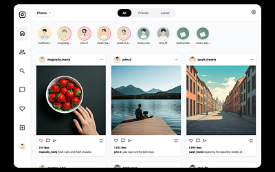 Instagram Apple iPad App Mockup Concept design ui user experience ux wireframe