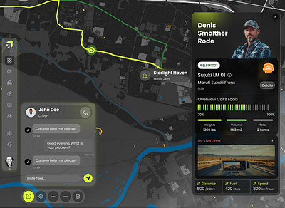 Driver Tracking Dashboard UI
