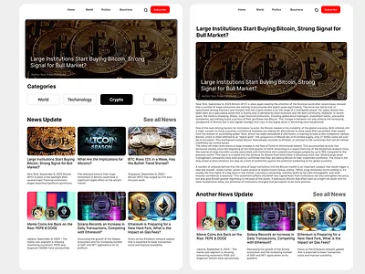 News Website UI Designer app branding design figma graphic design landingpage news ui ux website