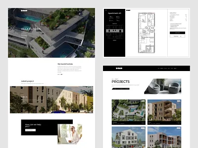Domo - Real estate development agency apartment showcase clean design clean ui digital portfolio minimalistic website modern website project showcase website property development website property portfolio real estate real estate blueprint real estate branding real estate development real estate web design real estate website residential projects website