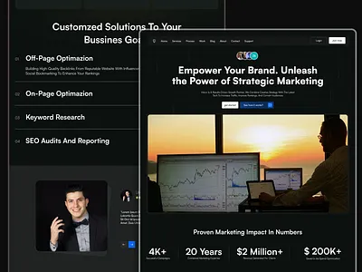 Marketing Website for Vision Agency clean ui design services figma graphic design home page modern design ui design uiux design web design website design