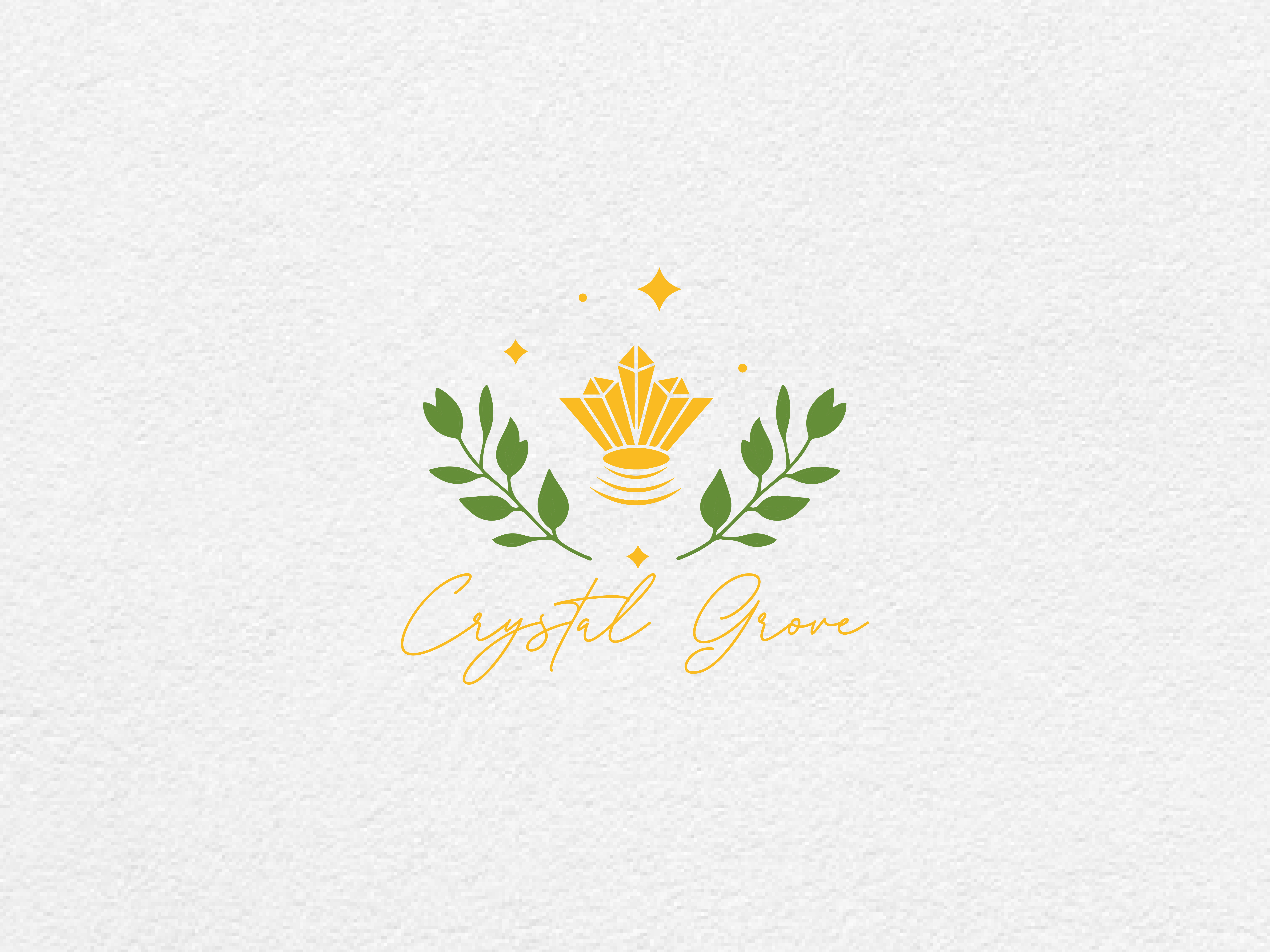 Crystal Grove Logo Design – Nature-Inspired Minimal Branding brand logo branding business logo creative logo crown logo crystal logo custom logo elegant branding graphic design leaf logo logo logo design luxury logo minimal logo minimalist logo modern logo nature logo star logo