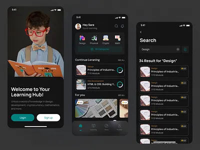 Course Learning App app design application design clean design clean ui course app design design services figma design mobile app design modern ui product design ui design uiux design ux