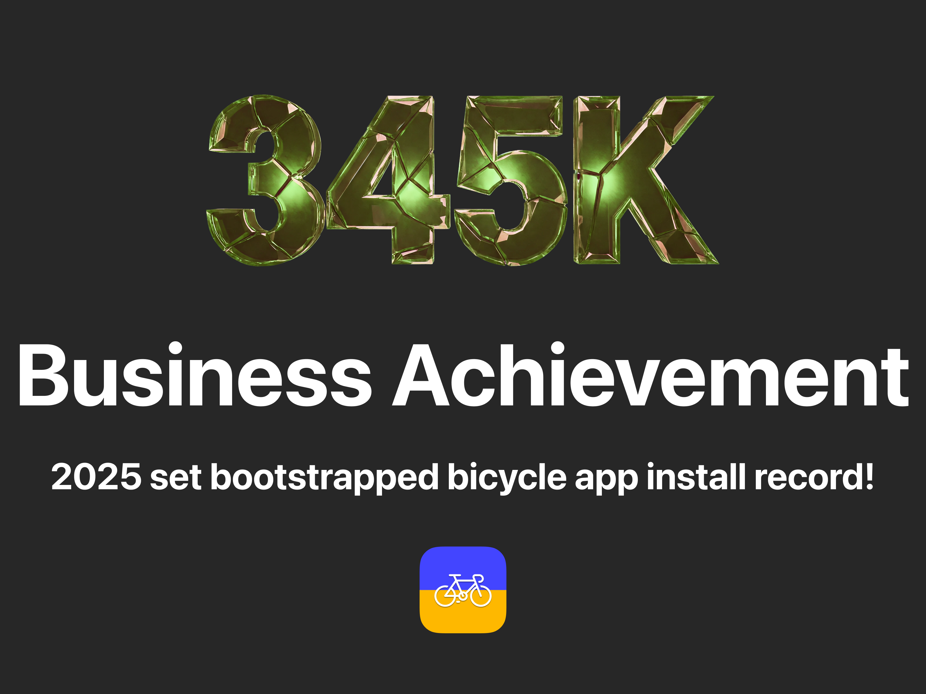 2025 Sprocket Bootstrapped World Installs at 345K+! android app app store apple aso bicicleta bicycle bike cycle design dog google green growth install ios mobile play store seo sprocket