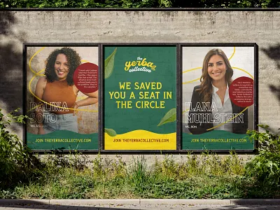 The Yerba Collective Ads ad campaign ads branding green leaf logo registered dietician the yerba collective yellow yerba madre yerba mate