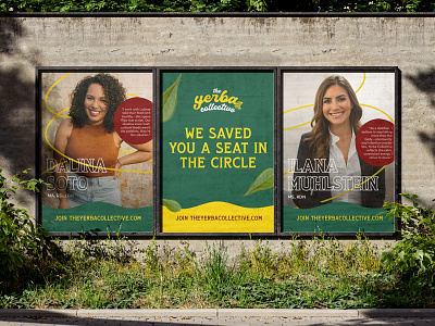 The Yerba Collective Ads ad campaign ads branding green leaf logo registered dietician the yerba collective yellow yerba madre yerba mate
