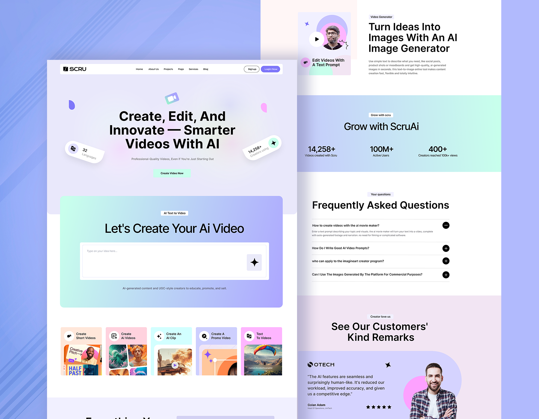Ai Video Generator Website agency ai landing page ai template ai theme ai video ai video generator website ai video maker ai website chatbot graphic design ui ux website