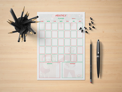 Christmas Planner Template month
