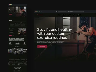 Fit Fortress Gym Website gym gym design gym motivation gym training gym website health healthy personal trainer trainer training training website ui design ux design web design