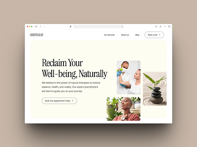 Website Design for Natural Health Clinic health landing page medicine ui design uiux web design website