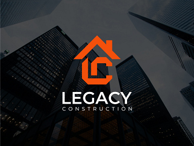 Legacy Construction Logo, Real Estate Logo & Brand Identity brand identity branding building logo construction construction branding construction logo house logo lc letter logo logo branding logo design logo designer logo maker logos modern logo property logo real estate real estate branding real estate investment real estate logo visual identity