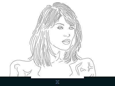 Portrait Practice_ Gemma Arterton_ In Lines_01 illustration