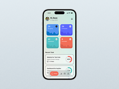 Task Management Mobile App Design branding design designexploration designinspiration figmadesign fintechdesign illustration productdesign ui