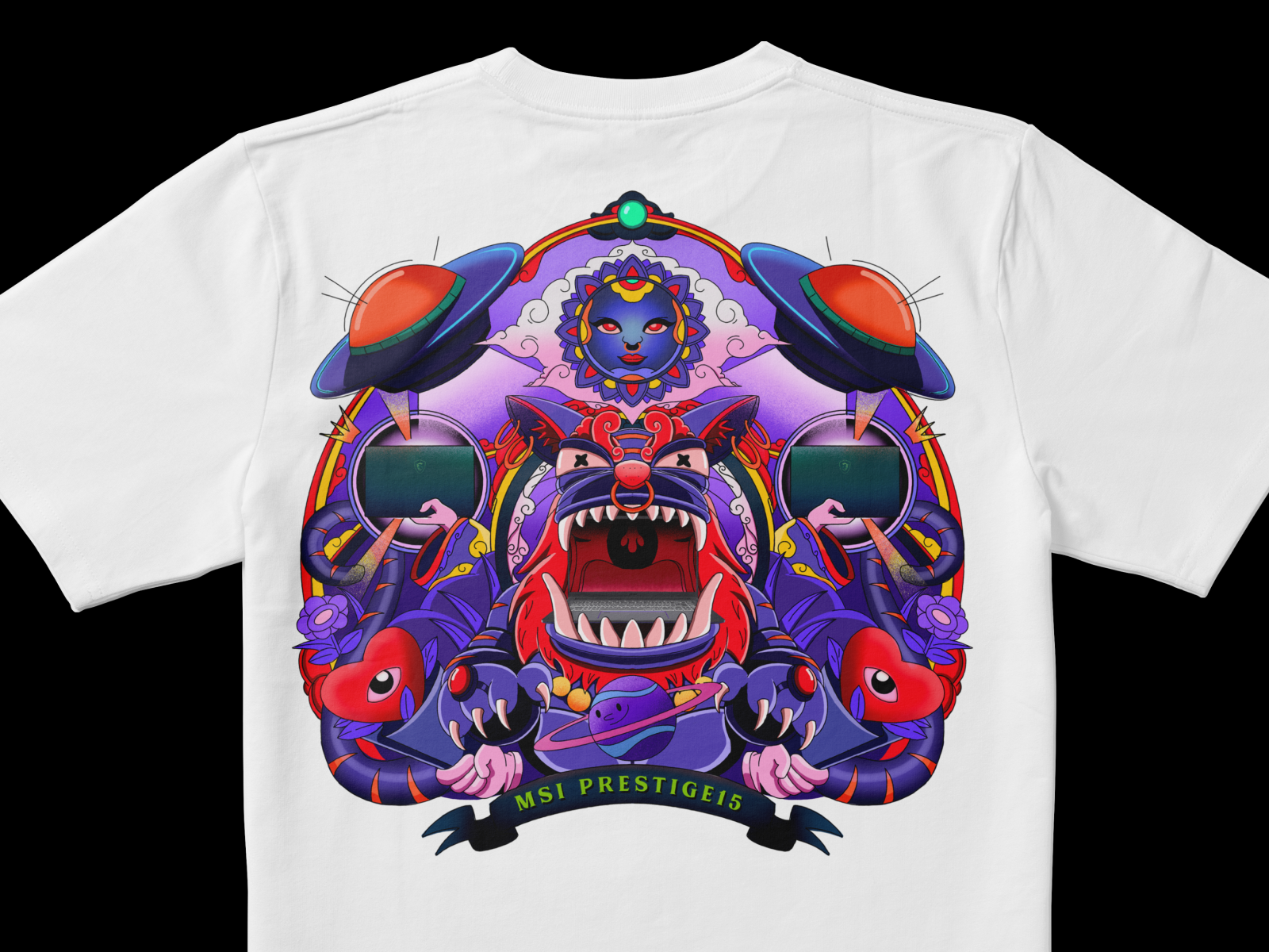 Myth and legend of ancient-Illustration alien animal branding chlothing designstudio graphic design illustrasion illustration msi myth purple red ufo