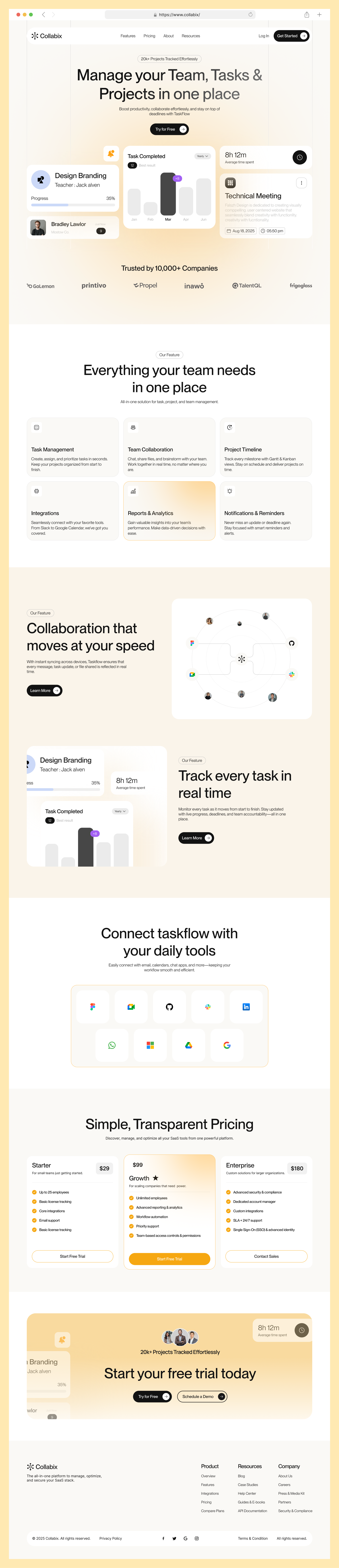 Example of Saa S Website UI/UX Design