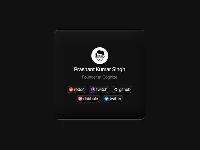 Cognize profile card ai profile card card design card ui figmadesign productdesign profile card profile card ui profile ui social card uiuxdesign