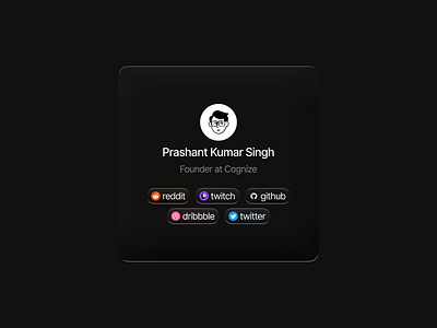 Cognize profile card ai profile card card design card ui figmadesign productdesign profile card profile card ui profile ui social card uiuxdesign