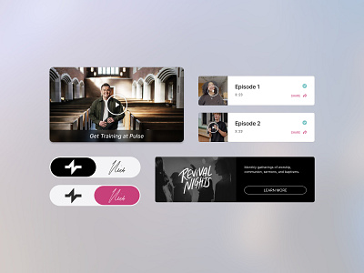 Website UI events events list pulse switch toggle ui ux video video player webdesign website website designer wordpress