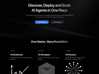 AI Agents Platform ai app design landing page product design saas ui ui design uiux ux ux design web design website website design