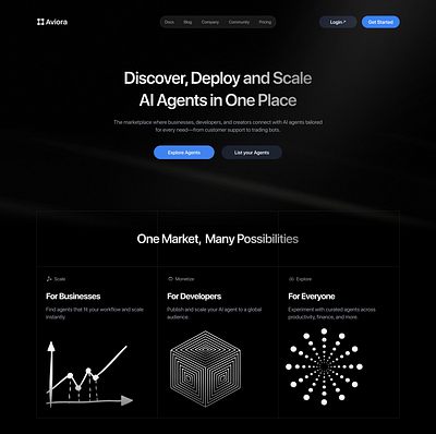 AI Agents Platform ai app design landing page product design saas ui ui design uiux ux ux design web design website website design