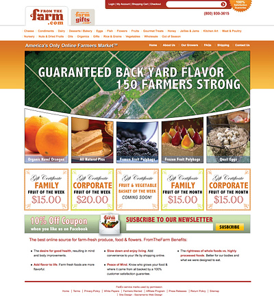 From the Farm e-Commerce Home Page Re-Design design e commerce graphic design web website