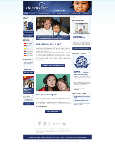 Childrens Hope International Website Sitemap Audit design graphic design project management re design sitemap web website