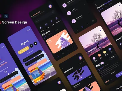 Traap – Travel mobile App UI Kit illustration landing landing page landing pages page pages template ux web web header website