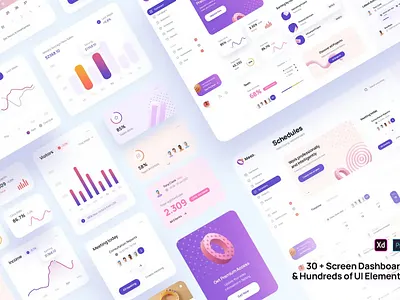 Dashboard Design – UI Elements illustration landing landing page landing pages page pages template ux web web header website