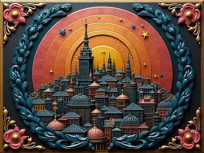 City 3d graphic design logo