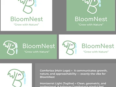 BloomNest Logo dribble eco firstlogo friendly graphic design logo logodesign pratice