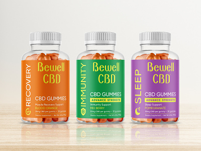 CBD gummies label design branding cannabis cbd design illustration label logo packaging supplement
