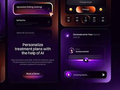AI-Powered ABA Practice Management tool- Bento card ai bento design landingpage minimal ui uidesign uxdesign webdesign websitedesign