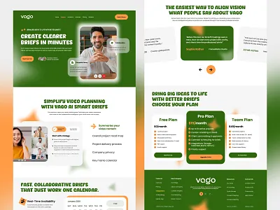 Vago Saas Homepage - Web Desgin - Landing page branding creative designer graphic design homepage design jabel landing page landing page ui minimal minimal website design saas landing page saas website design ui designer ui ux design web design web designer web ui ux webdesign website mockup website ui ux