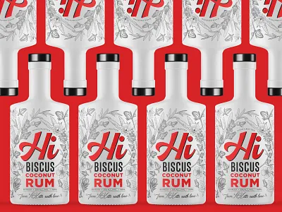 Rum packaging design with hand drawn botanical illustrations branding design gin illustration label logo packaging rum tequila