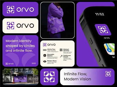 Orvo Logo Branding Design abstract logo brand identity branding corporate logo creative logo design geometric logo logo minimalist logo modern logo professional logo startup logo symbol design tech logo unique logo visual identity web3 logo
