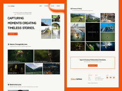 Photographer Website Landing Page portfoliowebsitedesign
