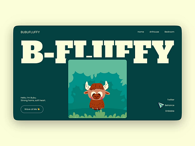 Meet Bubu - Interactive Character Website Design characterdesign interactivedesign microinteraction ui uiconcept webanimation