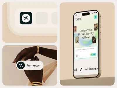 Forme — Branding design for e-commerce ai ai shopping bento brand brand guidelines brand identity branding clean e commerce branding ecommerce focotik jewelry jewelry shopping logo luxury ui design minimal responsive ui ux design web app uiux website