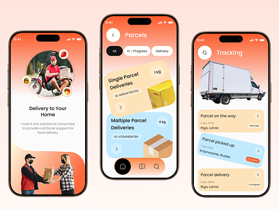 Parcel Delivery Mobile App cargo courier app courier service app creative design delivery delivery service logistic company mobile app package package delivery parcel app parcel booking parcel delivery parcel tracking app shipment shipment tracking shipping tracking transport transportation