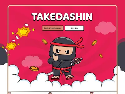 Ninja-Game Landing Page - NFT Collection - Meme blockchain design crypto meme token crypto website ui gamefi ui meme coin design nft collection design nft landing page ninja character design play to earn website web design web3 website