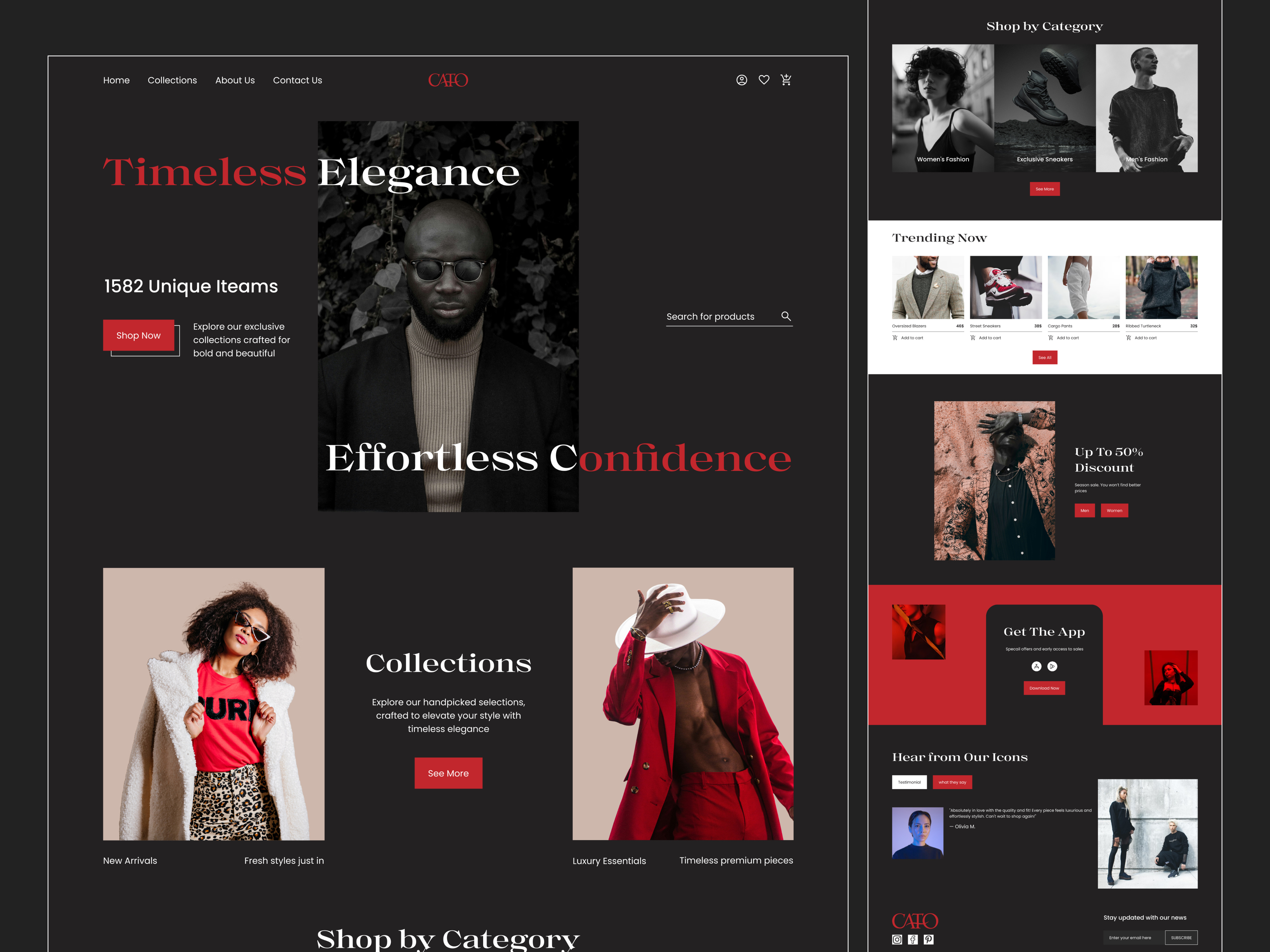 E-commerce Fashion Landing Page cart e commerce ecom ecommerce ecommerce website fashion brand fashion website landing page marketplace minimalist design product shop shopping shopping app store style ui website