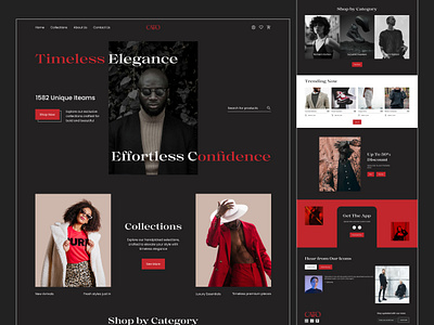 E-commerce Fashion Landing Page cart e commerce ecom ecommerce ecommerce website fashion brand fashion website landing page marketplace minimalist design product shop shopping shopping app store style ui website