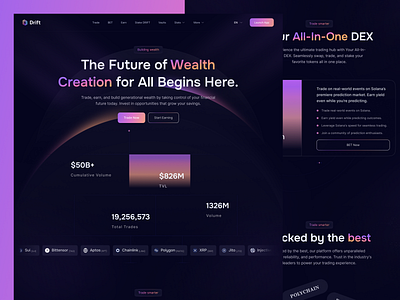 Perpetual Trading Future Website crypto design crypto website futures ui landing page perpetual trading web design web3 ux website