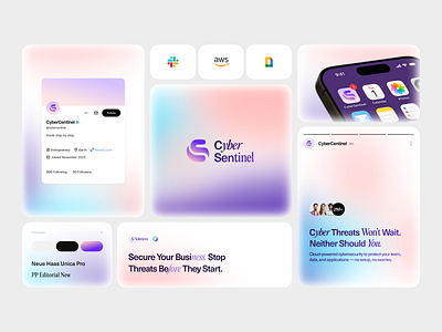 CyberSentinel - SaaS Bento Design bento bentogrid branding cybersentinel designsystem gradient graphic design mobileapp saas saasdesign ui uidesign webapp