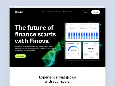 Finova – Future of Finance Website Design artiflow business cleanui dashboard designinspiration digitalagency dribbble finance financial fintech landingpage minimaldesign modernui productdesign saas startups uidesign uxdesign uxui webdesign